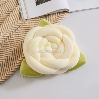 Knitted And Knotted Rose Pillow