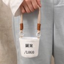 Handheld and crossbody fabric cup sleeve