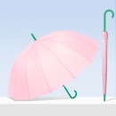 Dopamine Contrasting Color Umbrella With Straight Bar And Long Handle