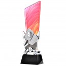 Pickleball Themed Color Printed Crystal Trophy