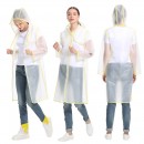 Transparent Raincoat with Colorful Straps