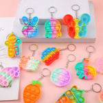 Rainbow stress - relieving keychain