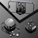 Retractable storage stand three-in-one data cable