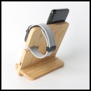 竹木三合一無線充電座