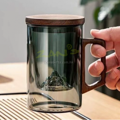 High borosilicate glass water cup with tea separation function for making tea