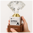 钻石水晶实木奖座