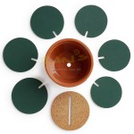 6-Piece Green Coaster Set