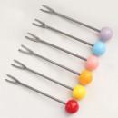 可愛不銹鋼水果甜品叉子擺件