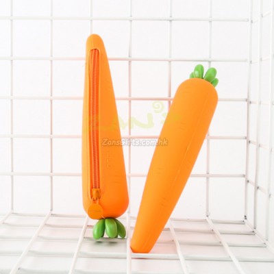可愛硅膠蔬菜筆袋