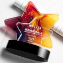 Color Printed Star Crystal Trophy