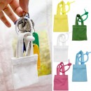 Mini Canvas Bag Key Charm