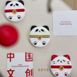 Hand-painted panda aromatherapy gypsum pendant