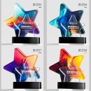 Color Printed Star Crystal Trophy