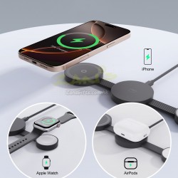 三合一磁吸無線充電器