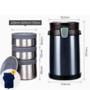 乐扣大容量不锈钢保温多层饭盒