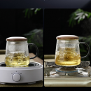 玻璃茶水分離泡茶杯 玻璃茶水分離泡茶杯