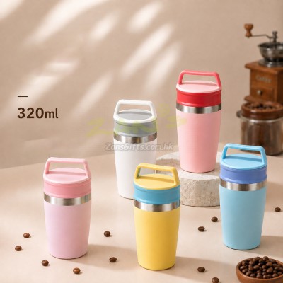 Portable Travel Coffee Mug, Stainless‑Steel Insulated Cup