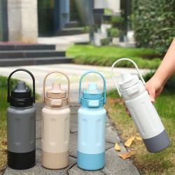 手提不鏽鋼雙層保溫杯