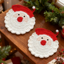 聖誕棉繩編織隔熱墊 聖誕棉繩編織隔熱墊