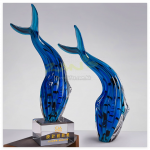琉璃鯨魚水晶獎座