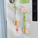 Magnetic refrigerator magnet hydroponic small vase
