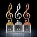 Musical Note Singing Musical Crystal Trophy