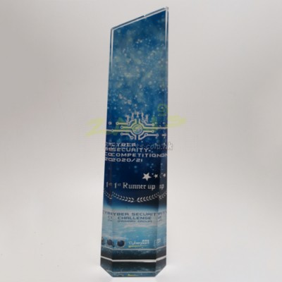 Color Printing Crystal Trophy