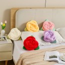 Knitted And Knotted Rose Pillow