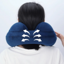 Pressurised inflatable U-shaped neck pillow