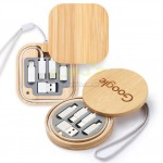 6-in-1 Cable Set with Bamboo Box