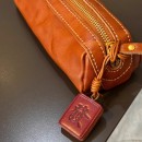 Leather Mahjong Pendant Keychain