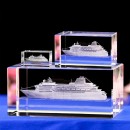 3D Engraved Cruise Ship Crystal