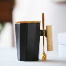 Wooden Handle Ceramic Mug