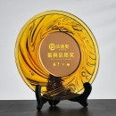 琥珀色琉璃銀碟