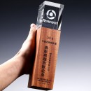 Wooden Crystal Trophy