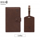 PU Luggage Tag and Passport Case Gift Set