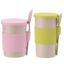 350ML Wheat Straw Coffee Cup with Spoon