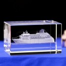 3D Engraved Cruise Ship Crystal