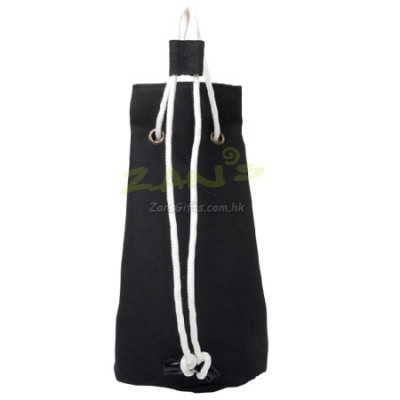 Cylindrical drawstring bag