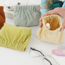 Corduroy automatic closure portable storage bag