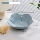 花朵形状PU皮革折叠收纳盘