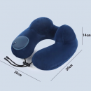 Pressurised inflatable U-shaped neck pillow