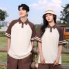 復古雙杠撞色polo衫