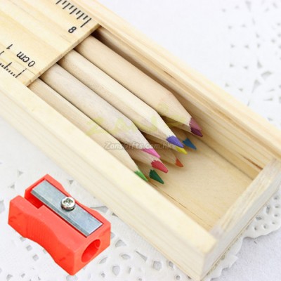 12色木盒彩色铅笔