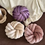 三股繩盤花圓形抱枕