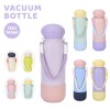 Portable Carrying Strap Color-Blocked Thermos Cup