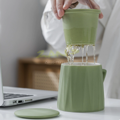 Ceramic tea separation tea cup
