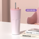 700ML大容量吸管自動彈跳漸變保溫杯 700ML大容量吸管自動彈跳漸變保溫杯