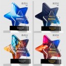 Color Printed Star Crystal Trophy