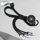 Logo發光二拖三充電線